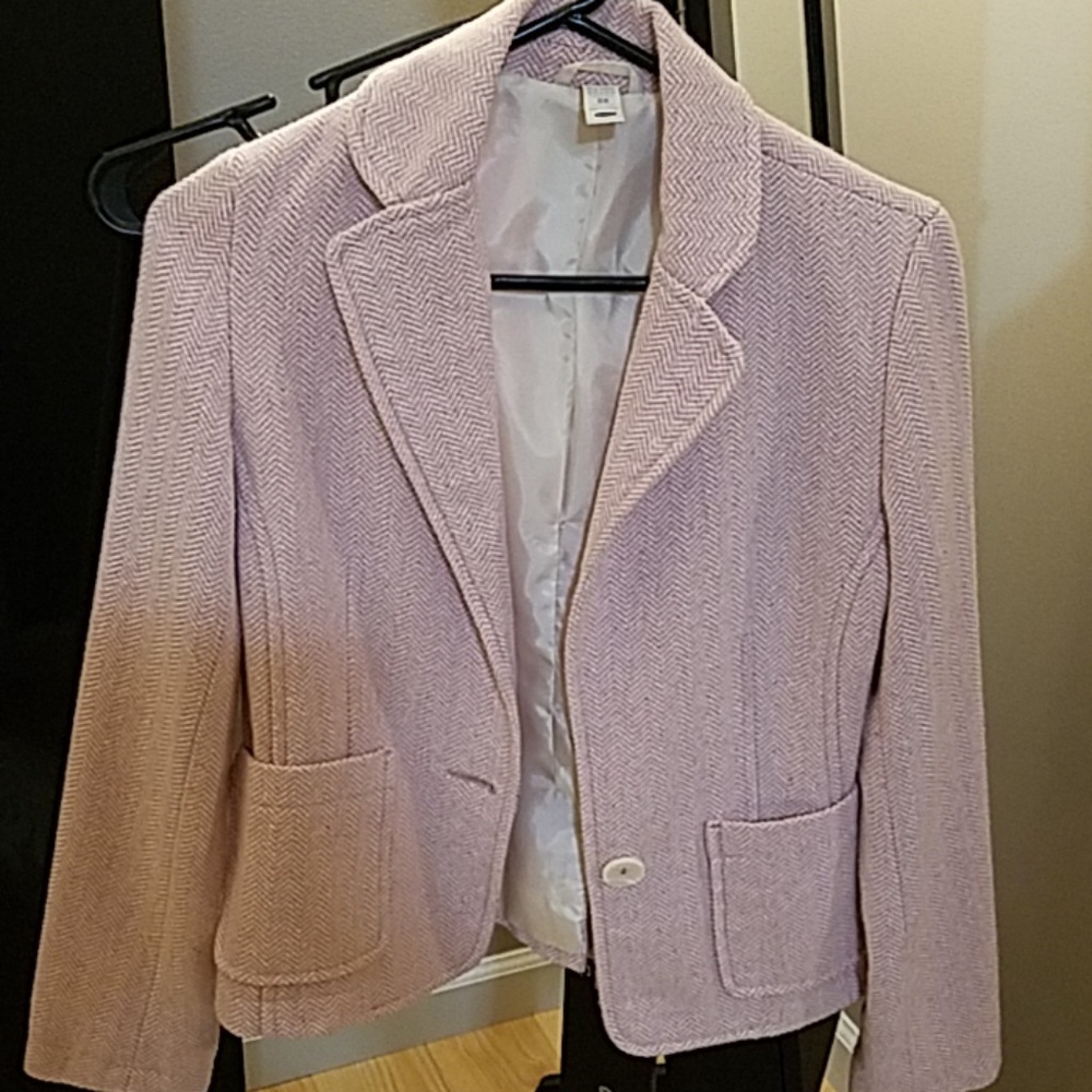 Fully lined wool pink blazer